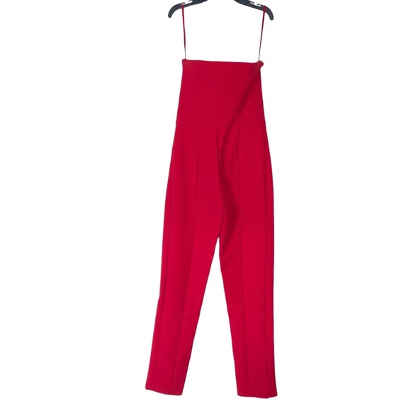 Kittenish Red Strapless Jumpsuit - Picture 4 of 13